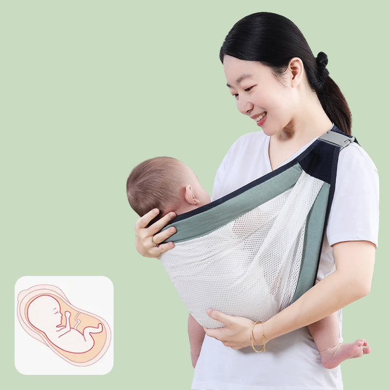 Adjustable Soft Baby Carrier - Strong Material Safety Belt Adapt to Newborn Infant & Toddler - Lightweight 3D Mesh Baby Carrier, Shoulder Straps