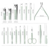 16Pcs Nail Clipper Kit Colour Stainless Steel Multifunctional Scissor Pedicure Cutter Eagle Hook Portable Trimming
