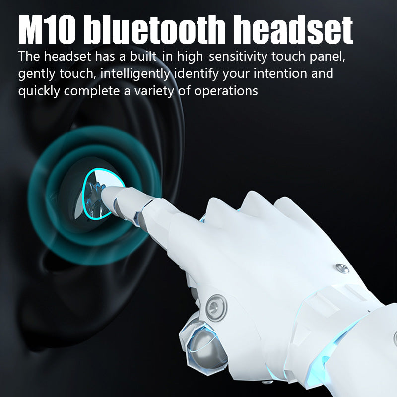 Heavy Bass TWS M10 Wireless Bluetooth Earbuds Portable Mini Power Bank